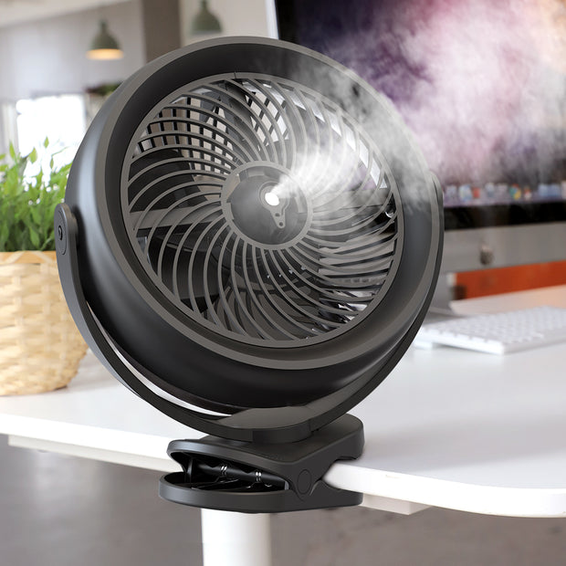 OPOLAR Cooling Misting Fan Clip On Fan | 10000mAh 8 Inch