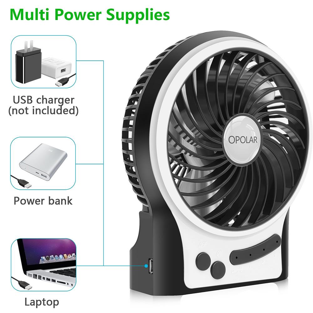 OPOLAR Battery Operated USB Rechargeable Desk Fan – opolar