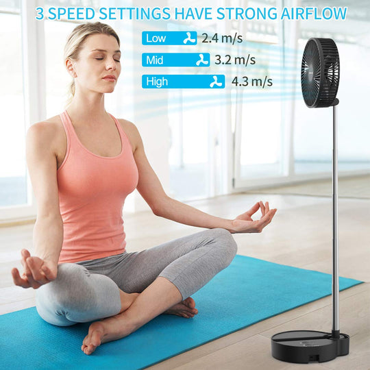 OPOLAR Portable Battery Operated Foldaway Fan | 10000mAh 8-Inch