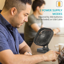 Load image into Gallery viewer, OPOLAR USB or AA Battery Operated Desk Fan with Timer Function | 8 inch
