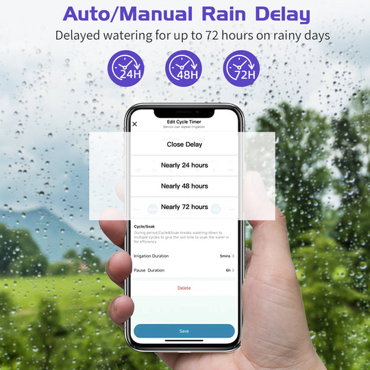 Smart Watering Timer with WIFI Hub, Automatic Garden Irrigation Timer