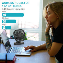 Load image into Gallery viewer, OPOLAR USB or AA Battery Operated Desk Fan with Timer Function | 8 inch
