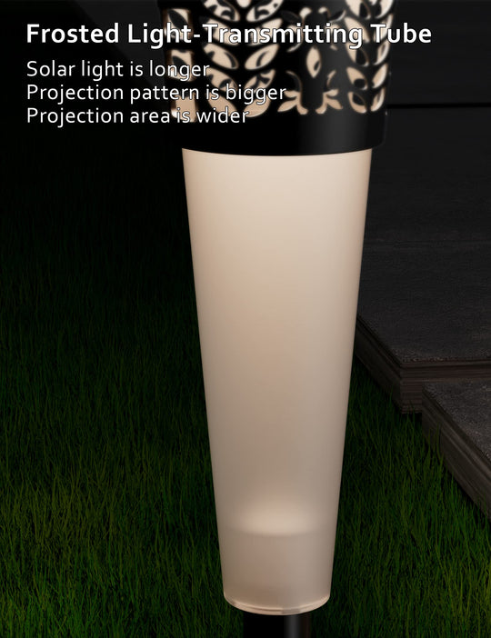 6 Pack  Solar Lights Outdoor, Solar Pathway Lights Decorative