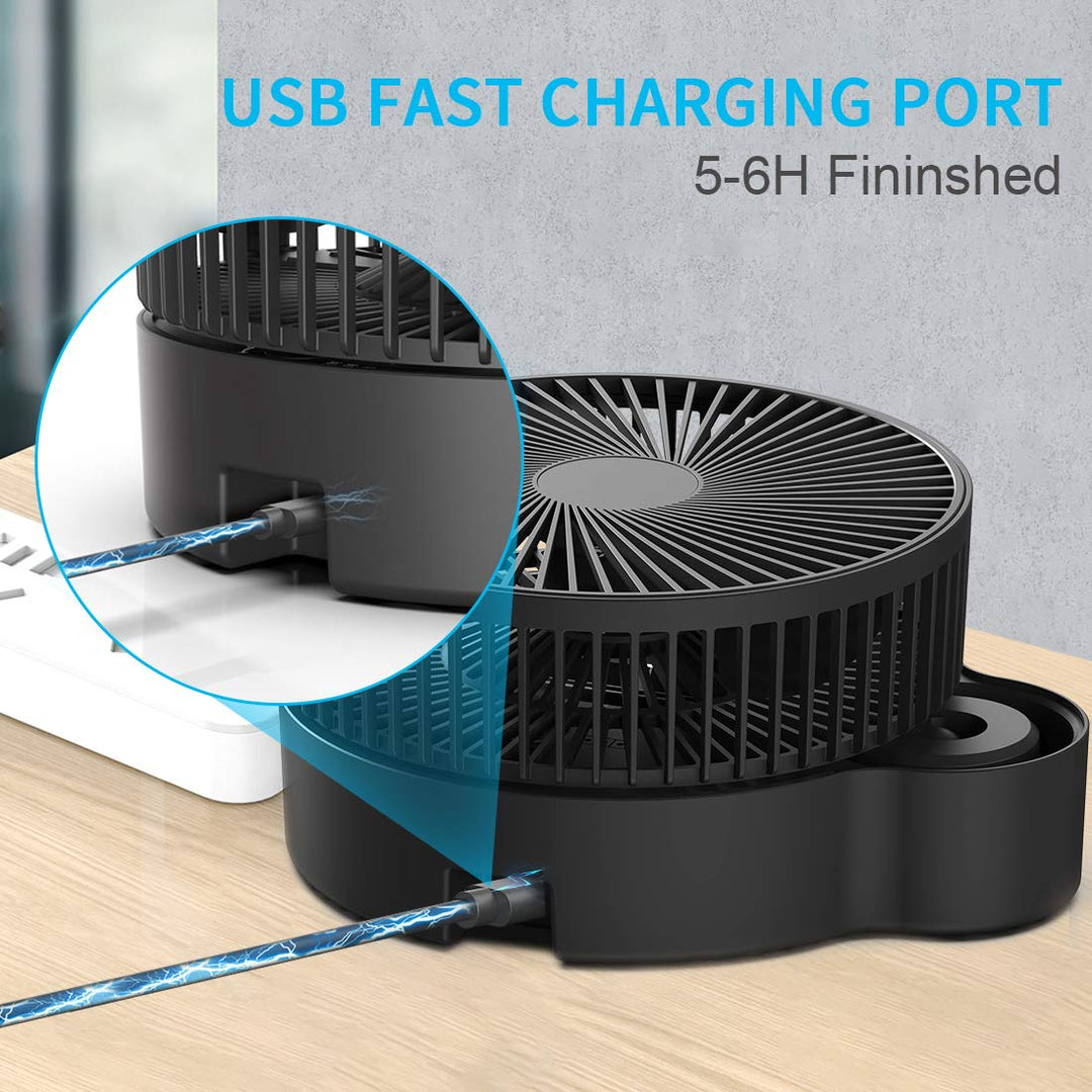 OPOLAR Portable Battery Operated Foldaway Fan | 10000mAh 8-Inch