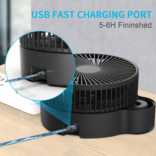 OPOLAR Portable Battery Operated Foldaway Fan | 10000mAh 8-Inch