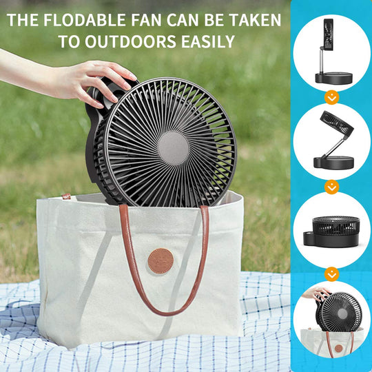 OPOLAR Portable Battery Operated Foldaway Fan | 10000mAh 8-Inch