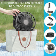 OPOLAR Portable Battery Operated Foldaway Fan | 10000mAh 8-Inch