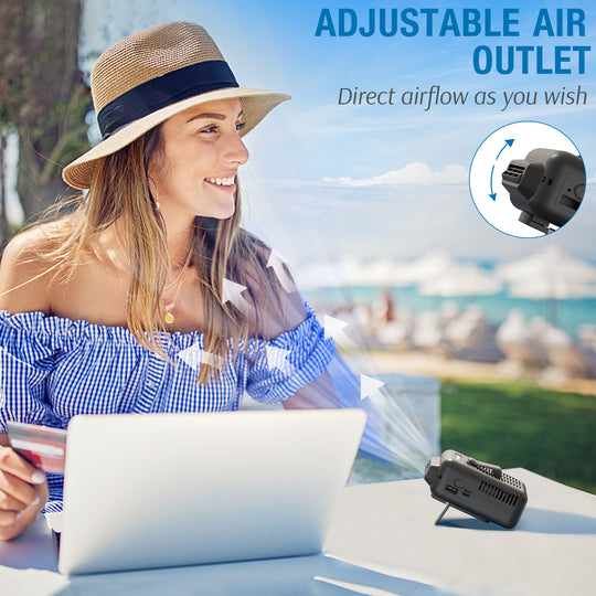 OPOLAR Mini Personal Waist Clip Fan | 8000mAh 2A Fast Charge