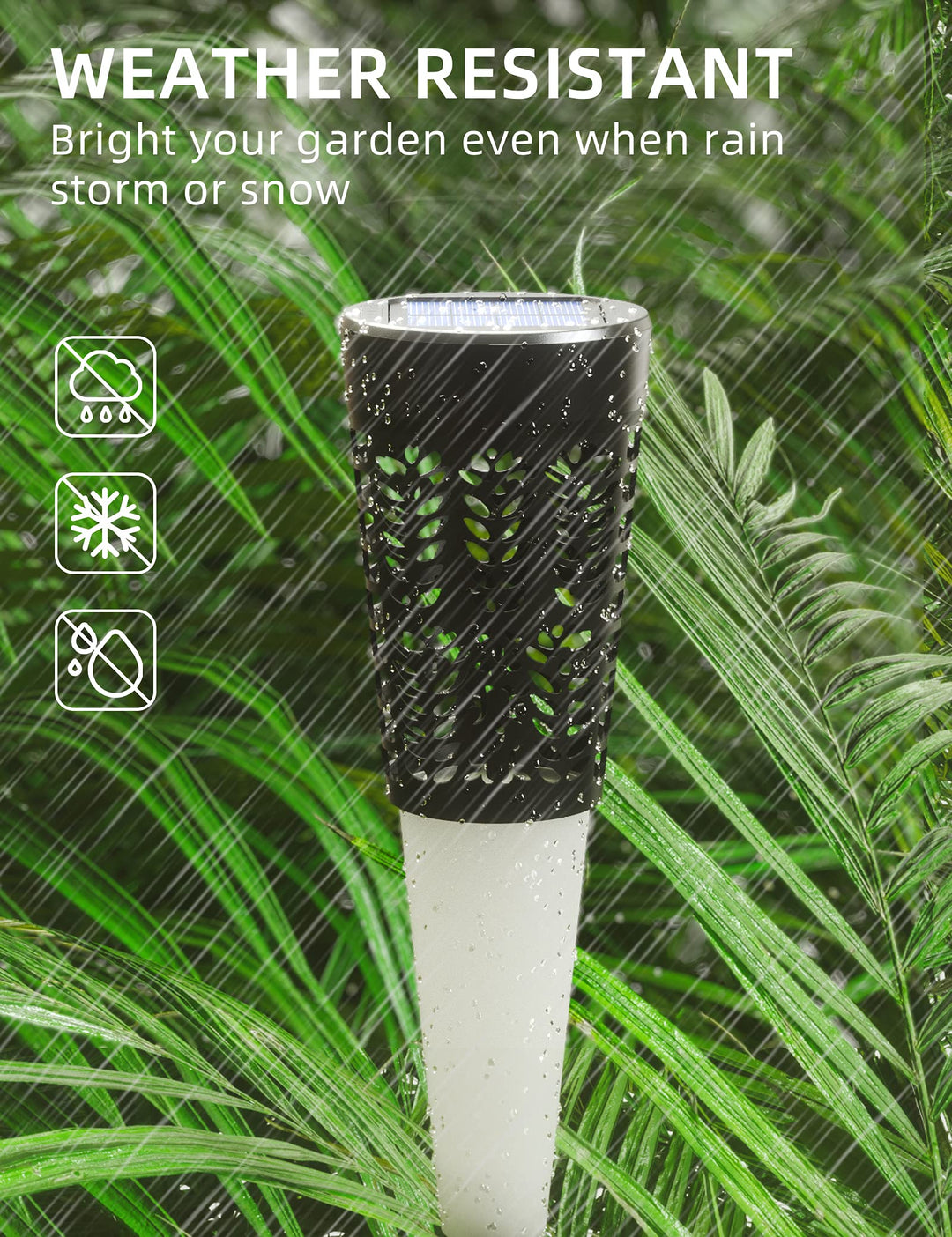 6 Pack  Solar Lights Outdoor, Solar Pathway Lights Decorative