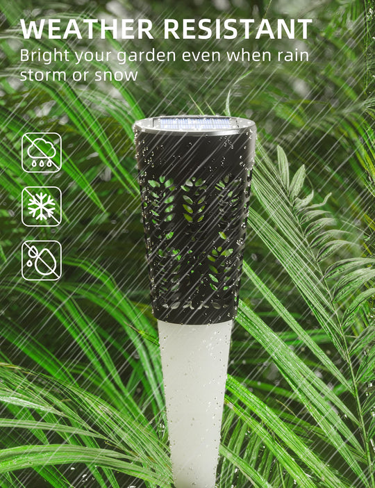 6 Pack  Solar Lights Outdoor, Solar Pathway Lights Decorative