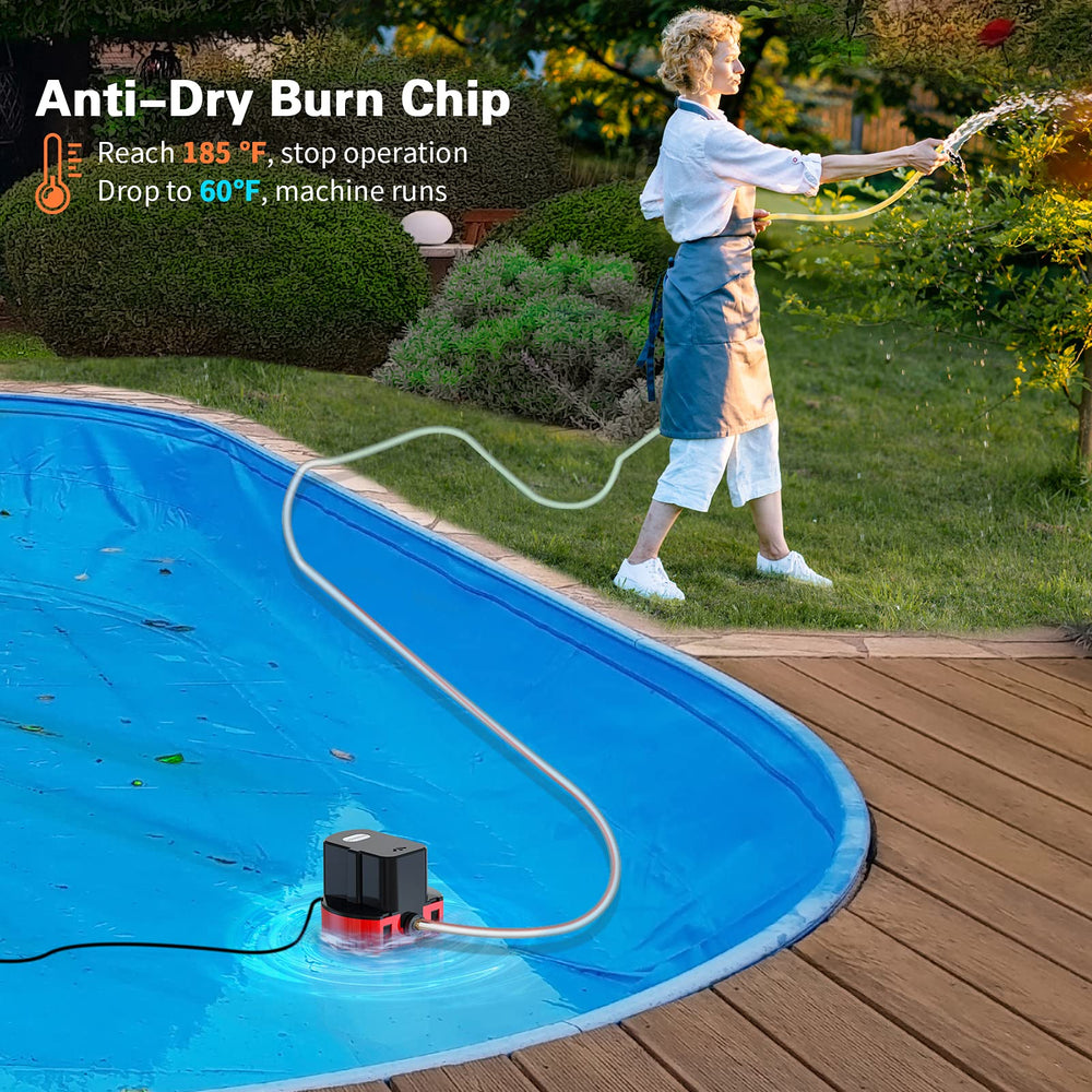OPOLAR Swimming Pool Cover Pump, 1200 GPH Submersible Water Pump
