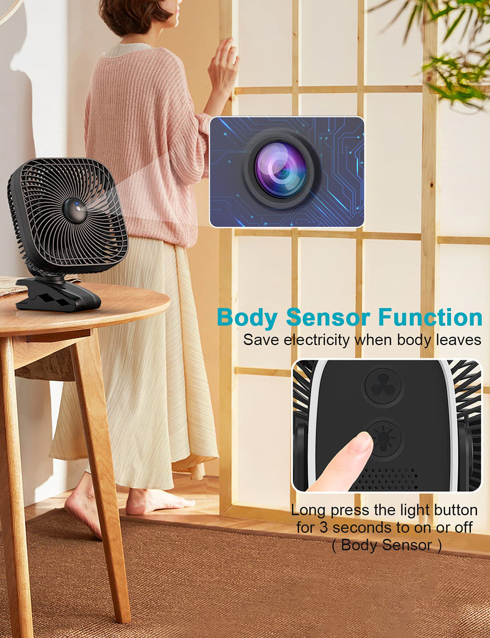 OPOLAR Portable Clip On Fan | 18000mAh 8 inch
