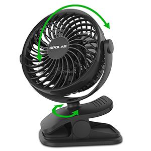 OPOLAR Rechargeable Battery Operated Clip on Fan