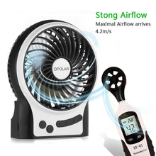 Load image into Gallery viewer, OPOLAR Battery Operated USB Rechargeable Desk Fan
