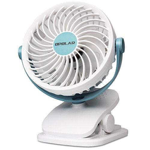 OPOLAR 2200mAh Battery Operated Fan, Clip on and Desk Fan with 4 Speeds