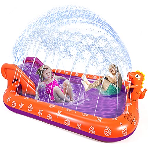 Splash Pad Sprinkler for Kids, Toddlers Inflatable Wading Pool 90