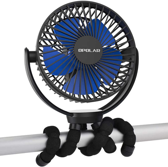 OPOLAR New 5200mAh Flexible Tripod Clip Fan