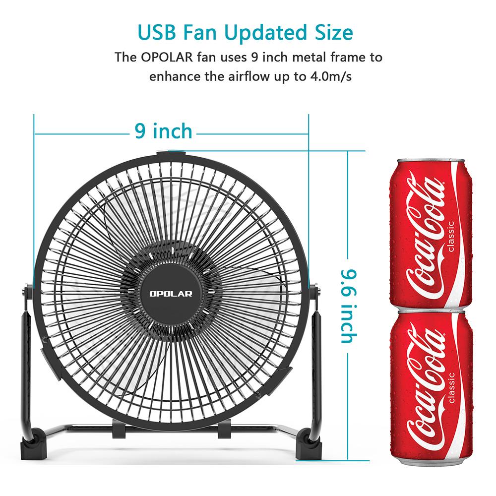 OPOLAR 9 inch USB Desk Fan - F511(No Battery)