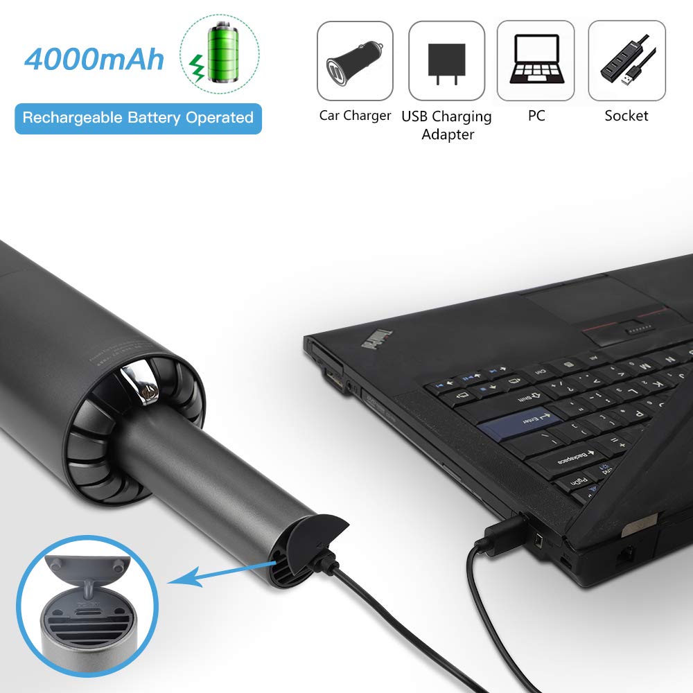 Upgraded Battery Operated Air Duster Vacuum Blower 2 in 1