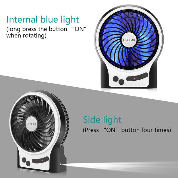 OPOLAR Battery Operated USB Rechargeable Desk Fan – opolar