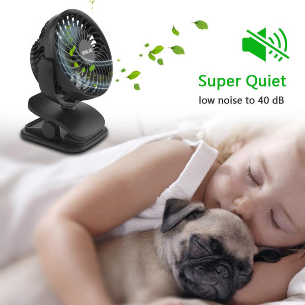 OPOLAR Rechargeable Battery Operated Clip on Fan