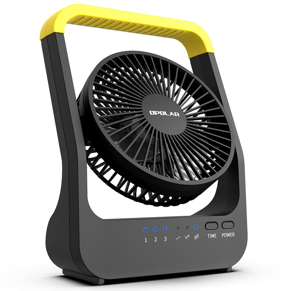 OPOLAR USB or 4 D Batteries Desk Fan with Timer