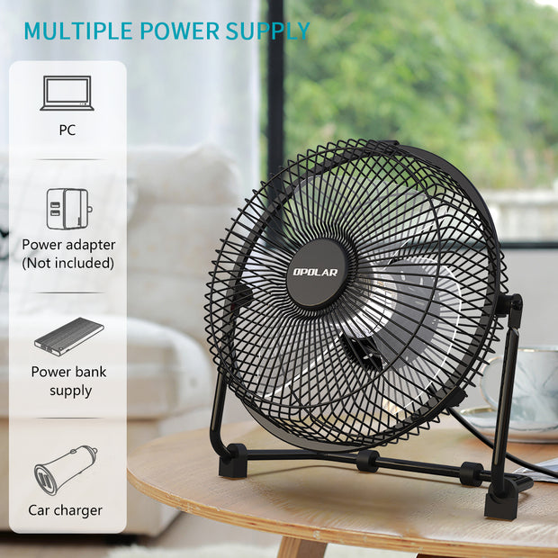 OPOLAR 9 inch USB Desk Fan