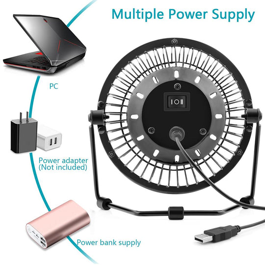 OPOLAR 4/5/6-Inch Two Speeds USB Desk Fan