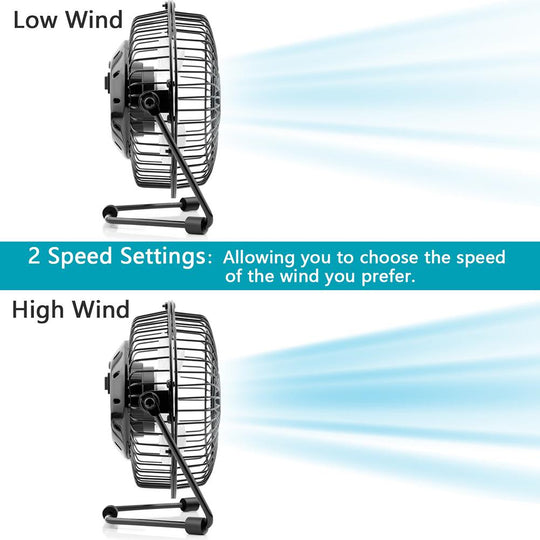 OPOLAR 4/5/6-Inch Two Speeds USB Desk Fan