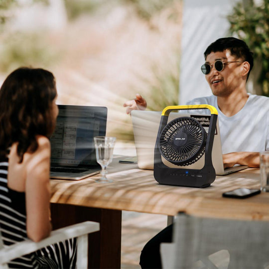 OPOLAR USB or 4 D Batteries Desk Fan with Timer