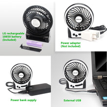 Load image into Gallery viewer, OPOLAR Battery Operated USB Rechargeable Desk Fan
