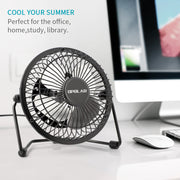 OPOLAR Mini USB Desk Fan | Metal Design, 3.9 ft USB Cord