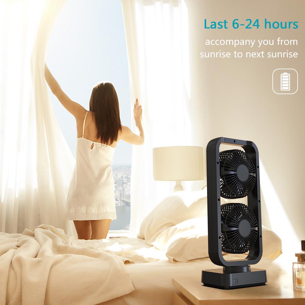 10000 mAh Rechargeable Tower Fan, Desk Fan
